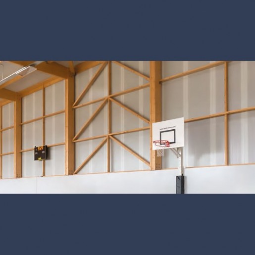 Insulating soundproof panels with steel sheet perforated sheet & rockwool - interior coating