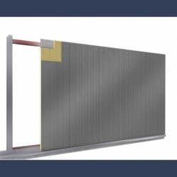 Insulating soundproof panels with steel sheet perforated sheet & rockwool - erection process