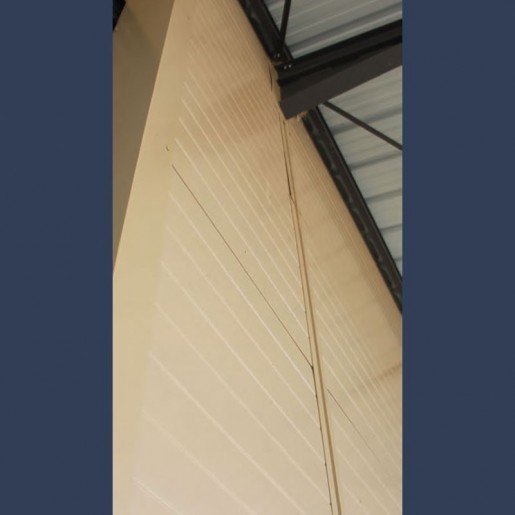 Insulating soundproof & fireproof panels with steel sheets & rockwool - interior coating