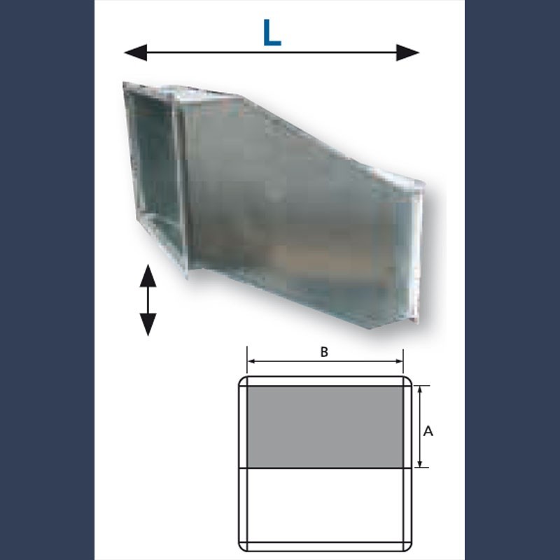 offset galvanized duct