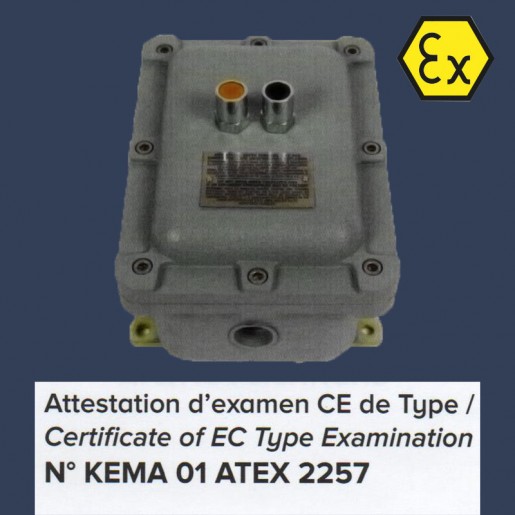 Axial fan Aeib HD1S type ATEX switch box