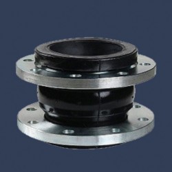 Rubber expansion joint one sphere with metal flanges