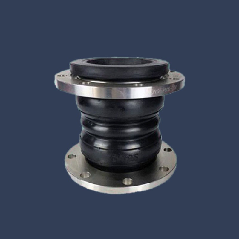 Rubber expansion joint double sphere