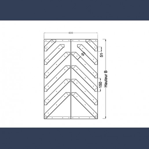 grille acoustique double schéma