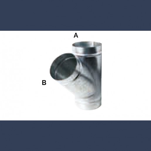 galvanized circular T-shaped connection duct 45°