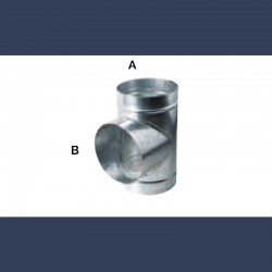 galvanized circular T-shaped connection duct 90°