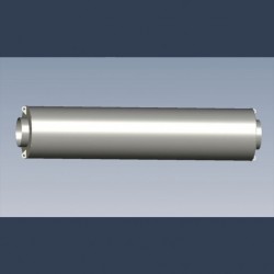 axial silencer without flange