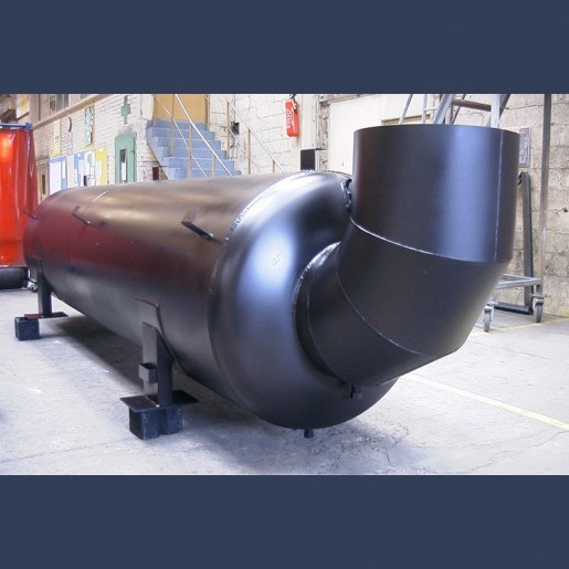 engine exhaust silencer 40dBA axial type in situ 1