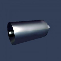 Engine exhaust silencer 25dBA without flange
