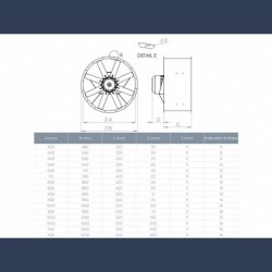 axial pressurization fan dimensions