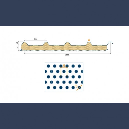acoustic roof panel sketch