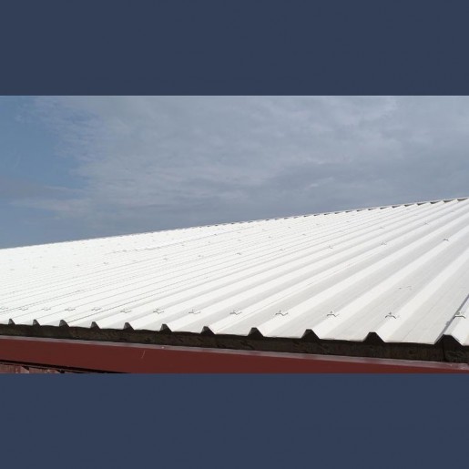 acoustic roof panel in situ