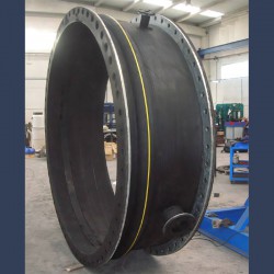 Rubber expansion joint with integrated flanges for piping systems - manufacturing